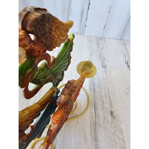 Vintage angel candelabra candle holder cherubs singing Victorian - Picture 10 of 11